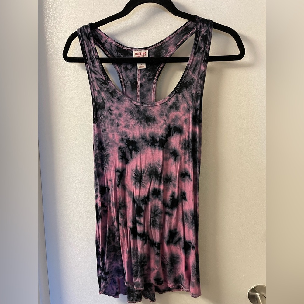 Mossimo Black and Purple Tie-dye Tank